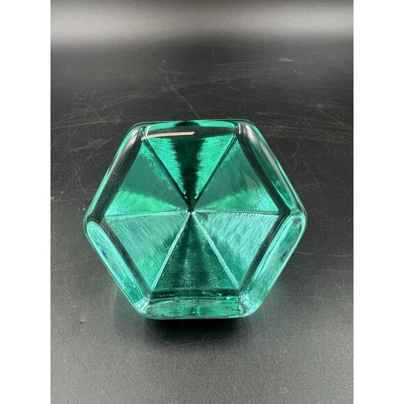 Aqua Green Ship Deck Glass Prism Pyramid Nautical Maritime Paperweight - Picture 5 of 8